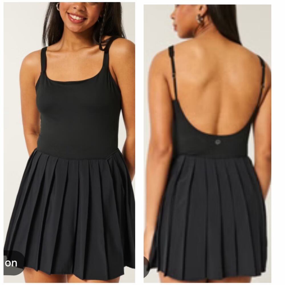 Hollister Gilly Hicks Active Pleated Short Dress Navy Size S Athleisure Tennis